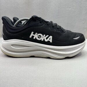 Mens Size 11.5 (2E) Hoka One One Bondi 9 Shoes Black / White Running WIDE